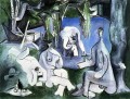 Almuerzo sobre la hierba después de Manet 5 1961 cubismo Pablo Picasso